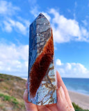 Crystal Towers - A Golden Rutilated Agate Tower
