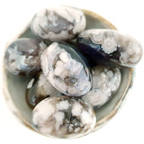 Tumbled Stones - Black Flower Agate