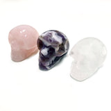 Gemstone Carvings - Skull Mini Clear Quartz