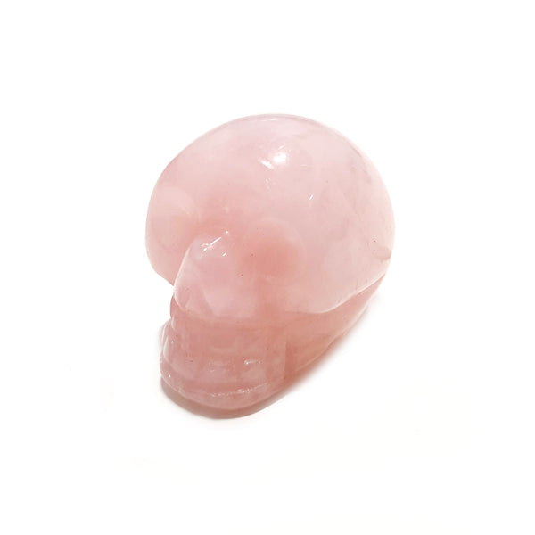 Gemstone Carvings - Skull Mini Rose Quartz