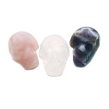 Gemstone Carvings - Skull Mini Rose Quartz