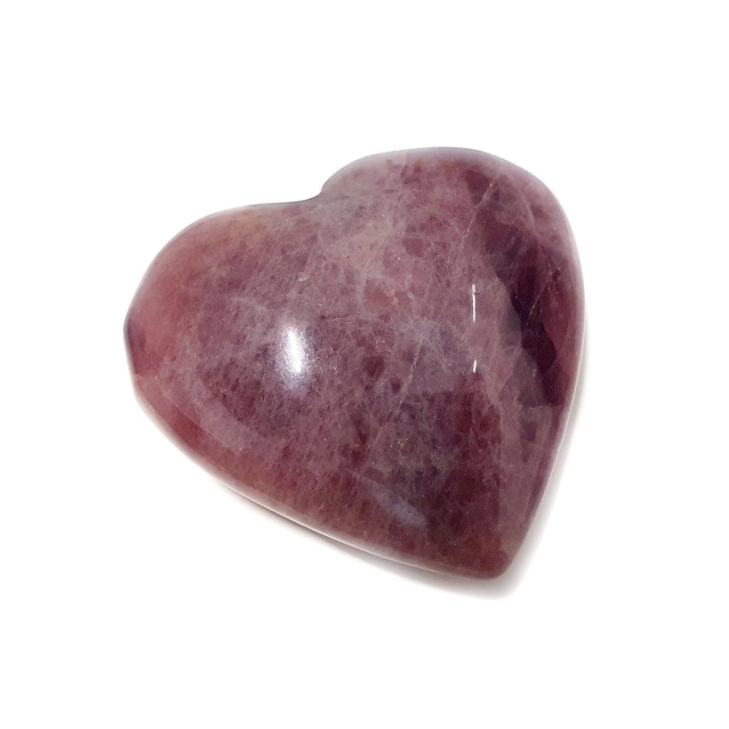 Gemstone Carvings - Heart Lavender Rose Quartz