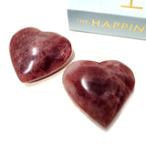 Gemstone Carvings - Heart Lavender Rose Quartz