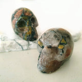 Gemstone Carvings - Skull Mosaic Quartz