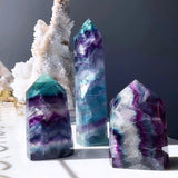Crystal Towers - A Rainbow Fluorite Tower