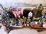 Crystal Towers - Green Sakura Flower Agate Tower
