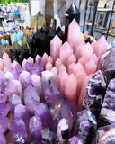 Crystal Towers - A Yellow Crazy Lace Agate Tower