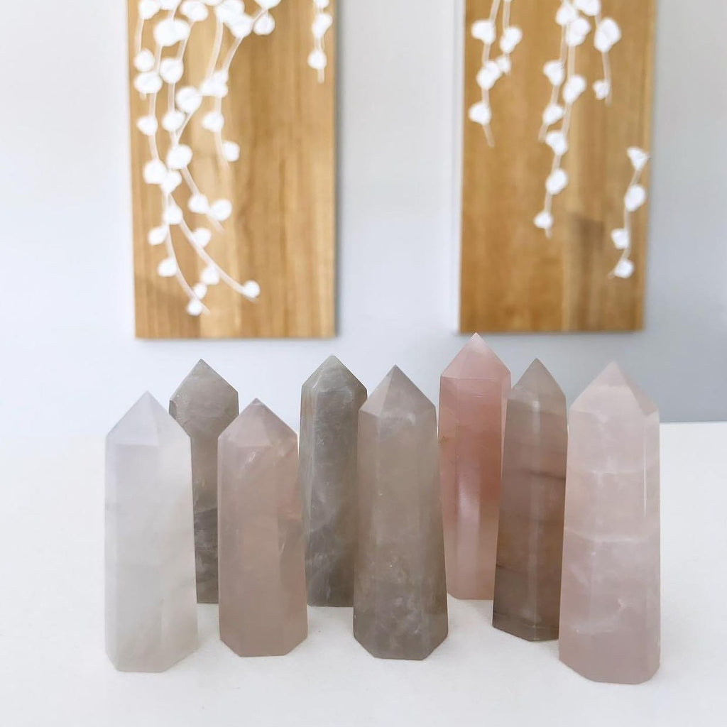 Crystal Towers - A Blue Rose Quartz Tower