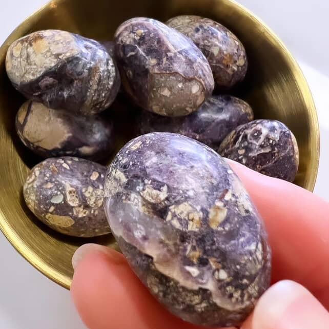 Tumbled Stones - Purple Brecciated Jasper