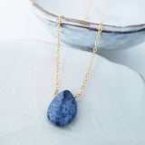 Teardrop Gems Collection - Faceted Teardrop Gemstone Necklace