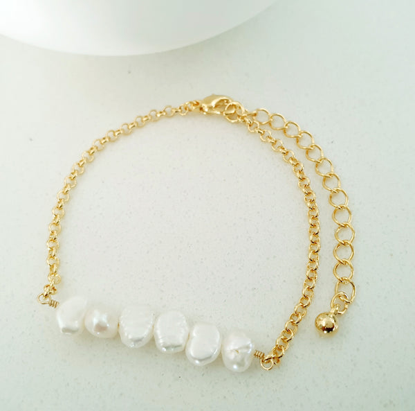 Glamorous Pearls Collection Bracelet - Pearl Strand Bracelet