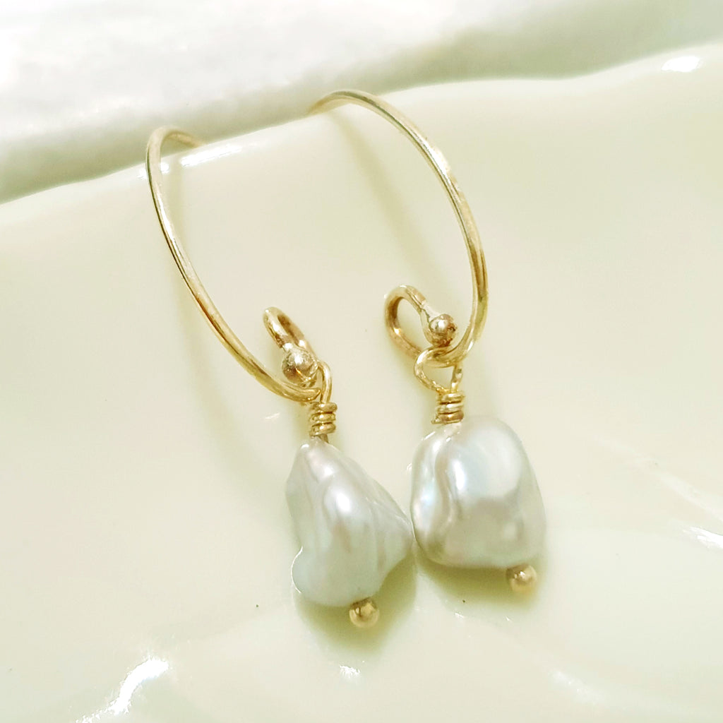 Glamorous Pearls Collection Earrings - Irregular Pearls Drop Earrings