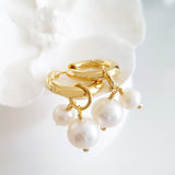 Glamorous Pearls Collection Earrings - Me and You Round Pearl Loop Earrings
