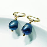 Glamorous Pearls Collection Earrings - Titanium Irregular Pearls Earrings
