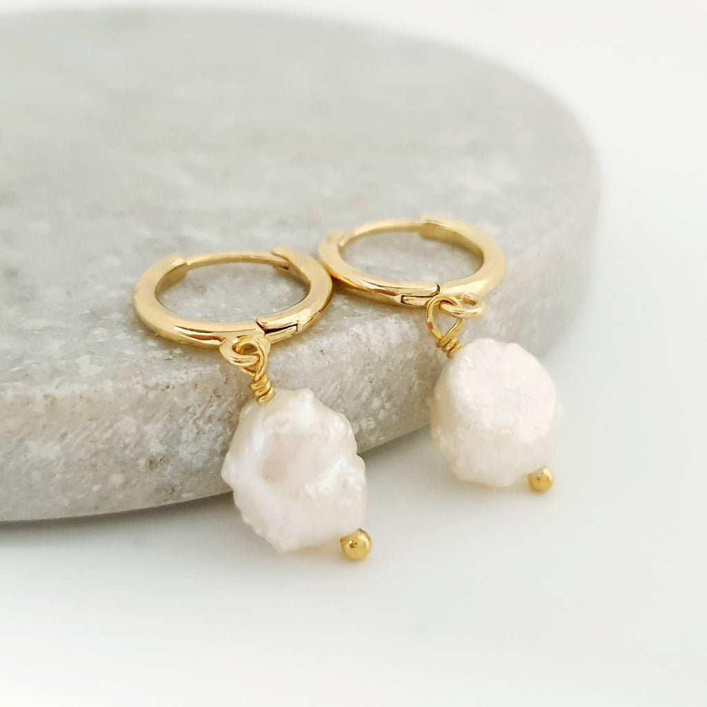 Glamorous Pearls Collection Earrings - Rosebud Freshwater Pearls Earrings