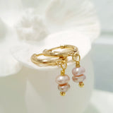 Glamorous Pearls Collection Earrings - Pink Nugget Freshwater Pearls Earrings