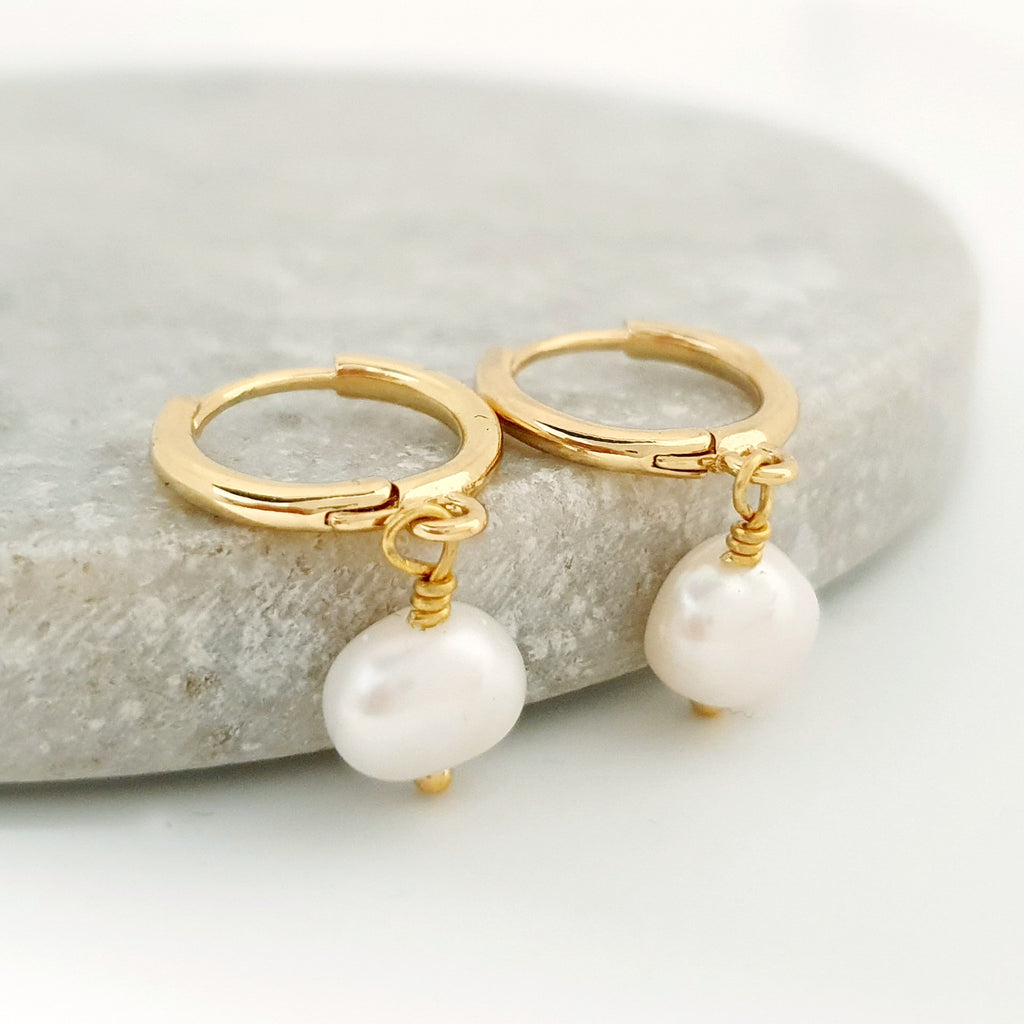 Glamorous Pearls Collection Earrings - Freshwater Nugget Pearls Earrings