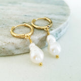 Glamorous Pearls Collection Earrings - Gourd-Shaped Freshwater Pearls Earrings