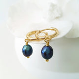 Glamorous Pearls Collection Earrings - Titanium Purple Classic Freshwater Pearls Earrings