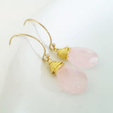 Teardrop Gems Collection - Faceted Teardrop Hand-wired Gemstone Earrings (Gold-filled)