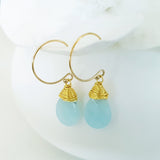 Teardrop Gems Collection - Faceted Teardrop Hand-wired Gemstone Earrings (Gold-filled)
