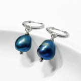 Glamorous Pearls Collection Earrings - Titanium Irregular Pearls Earrings