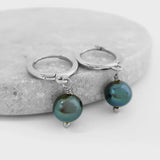 Glamorous Pearls Collection Earrings - Titanium Round Pearls Earrings