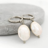 Glamorous Pearls Collection Earrings - Rainbow Coin Freshwater Pearls Earrings