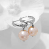 Glamorous Pearls Collection Earrings - Spherical Pink Freshwater Pearls Earrings