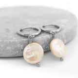 Glamorous Pearls Collection Earrings - Pink Round Freshwater Pearls Earrings
