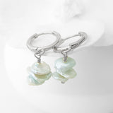 Glamorous Pearls Collection Earrings - Trilogy Irregular White Nuggets Freshwater Pearls Earrings