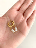Glamorous Pearls Collection Earrings - Trilogy Nuggets Freshwater Pearls Earrings