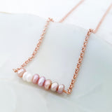 Glamorous Pearls Collection Necklace - Pink Pearl Nuggets Strand Necklace