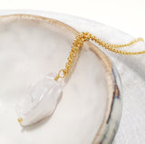Glamorous Pearls Collection Necklace - Elongated Irregular Pearl Necklace
