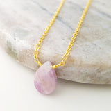 Teardrop Gems Collection - Faceted Teardrop Gemstone Necklace