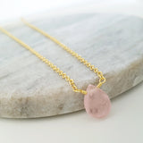 Teardrop Gems Collection - Faceted Teardrop Gemstone Necklace