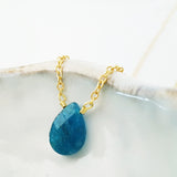 Teardrop Gems Collection - Faceted Teardrop Gemstone Necklace