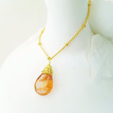 Teardrop Gems Collection - Faceted Teardrop Hand-wired Gemstone Necklace