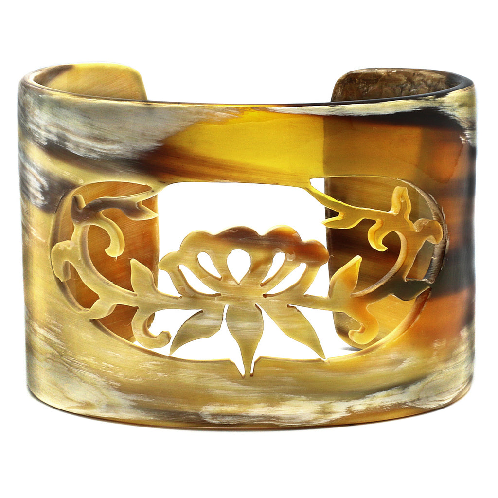 Charismatic Wanderlust Collection - Horn Bangle Lotus - Soul Made Boutique