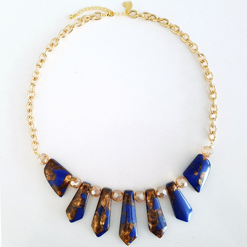 Adore Gemstone Collection - Colourful Sea Sediment Jasper Choker Necklace (Limited Edition)