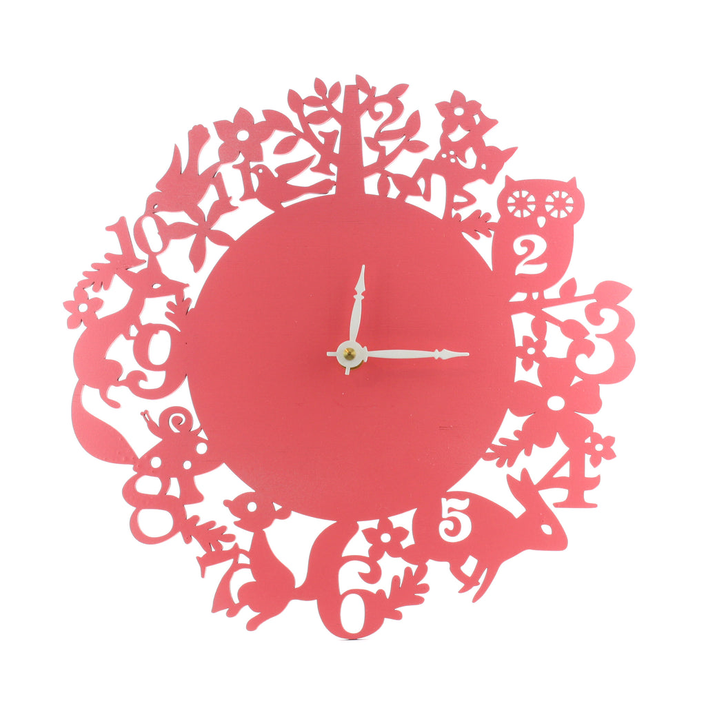 Wooden Clock - Enchanted Forest