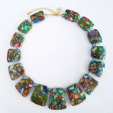 Adore Gemstone Collection - Colourful Sea Sediment Jasper Choker Necklace (Limited Edition)