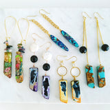 Adore Gemstone Earrings Collection - Purple Aura Quartz Earrings