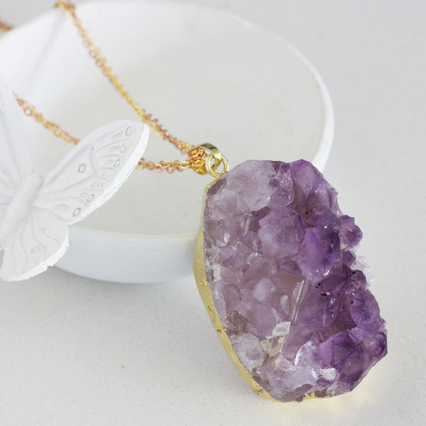 Adore Gemstone Collection - Amethyst Raw Necklace
