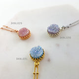 Adore Gemstone Collection - Druzy Round Necklace