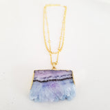 Adore Gemstone Collection - 2-Layered Blue Quartz Necklace