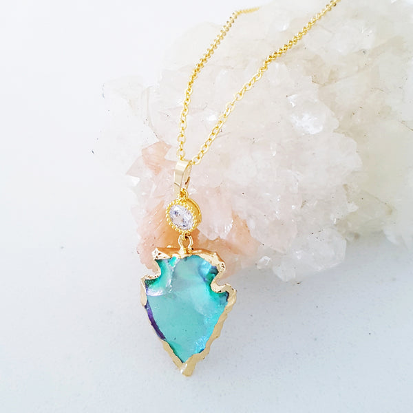 Titanium aura hot sale quartz necklace