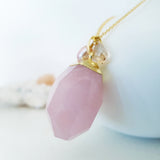 Adore Gemstone Collection - Rose Quartz Nugget Necklace
