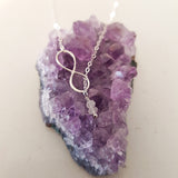 Adore Gemstone Collection - Moonstone Infinity Sterling Silver Necklace