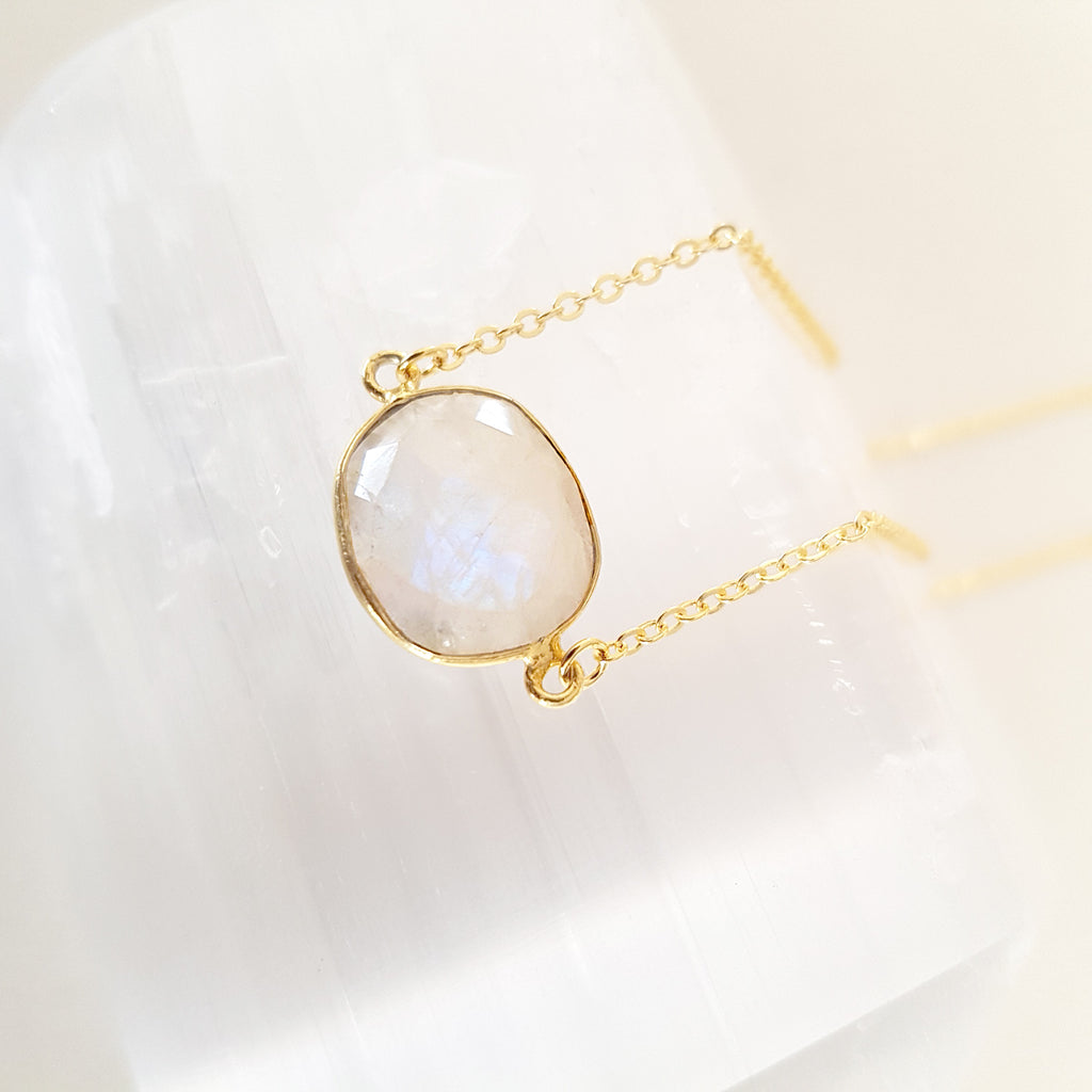 Adore Gemstone Collection - Organic Moonstone Layered Necklace